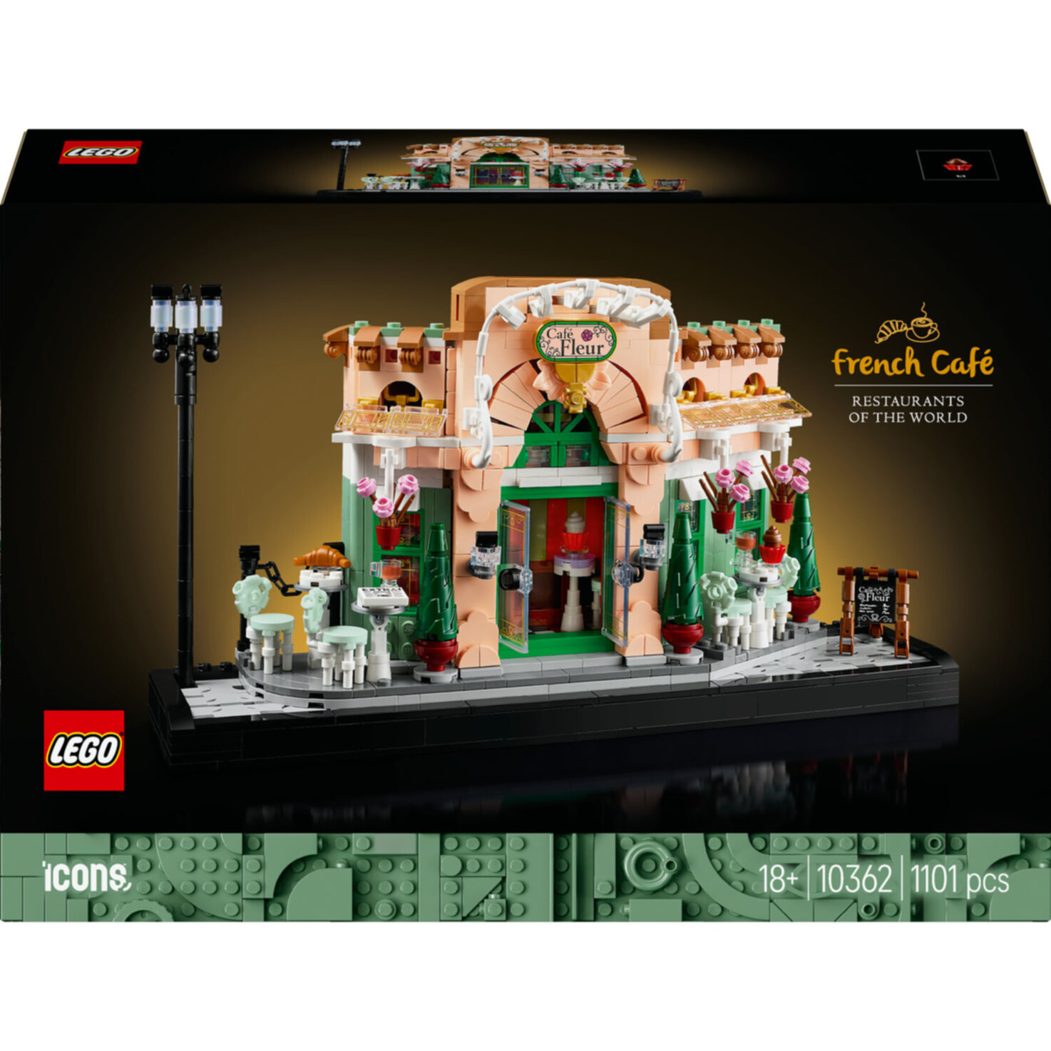 LEGO® Icons 10362 Französisches Café - Architektur Bauset für Erwachsene 18+ Jahre