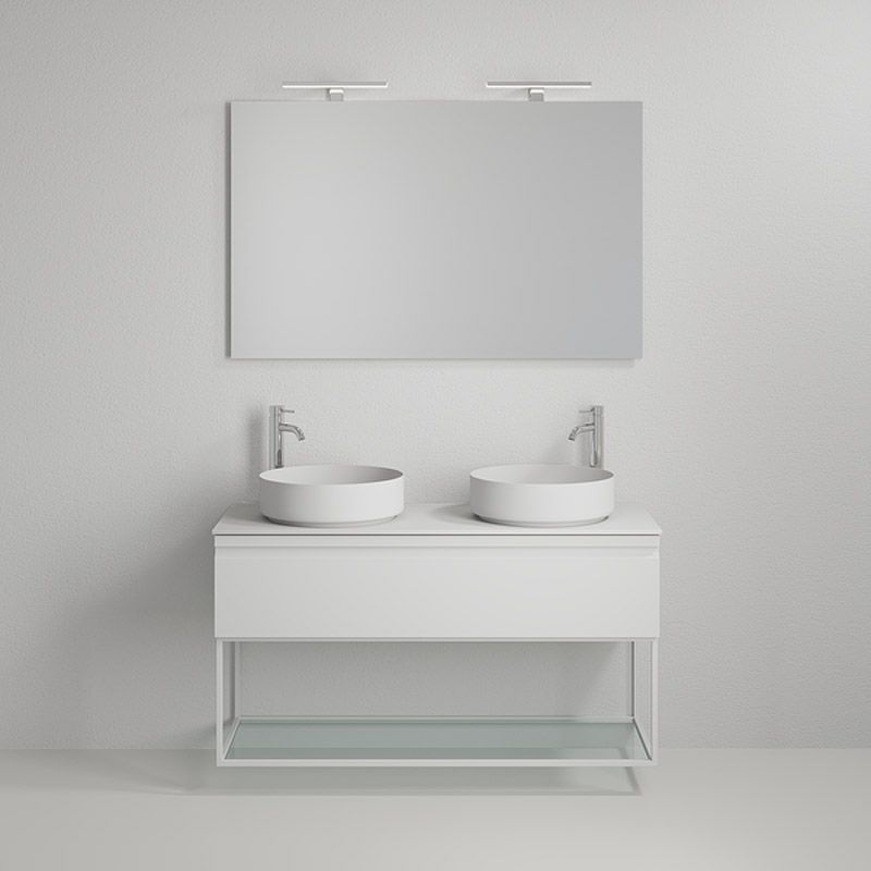 BADEROMSMØBEL CAMARGUE SKÄRGÅRD IQ+ DOBBEL MED FRITTSTÅENDE SERVANT 120CM