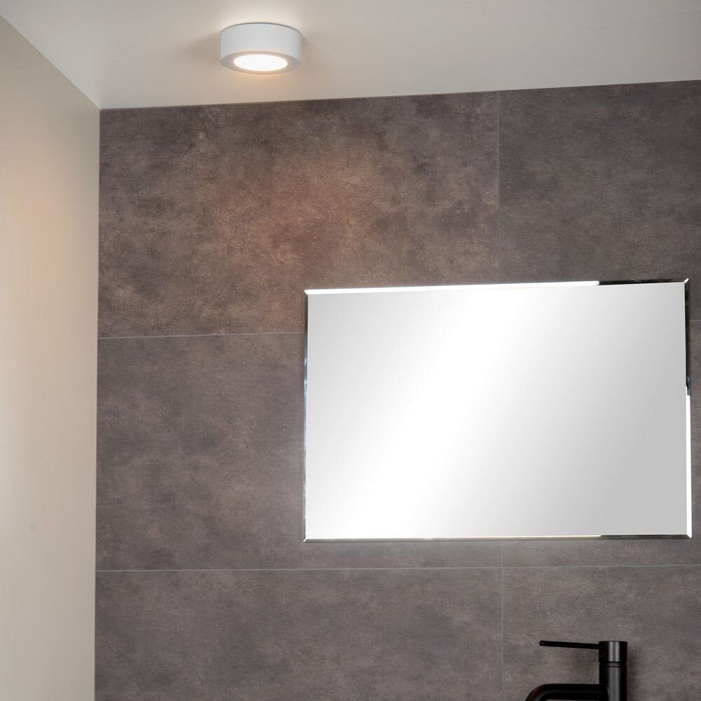 Brice LED plafondlamp in wit, 8W, 3000K, 471lm, IP44, 117mm, rond