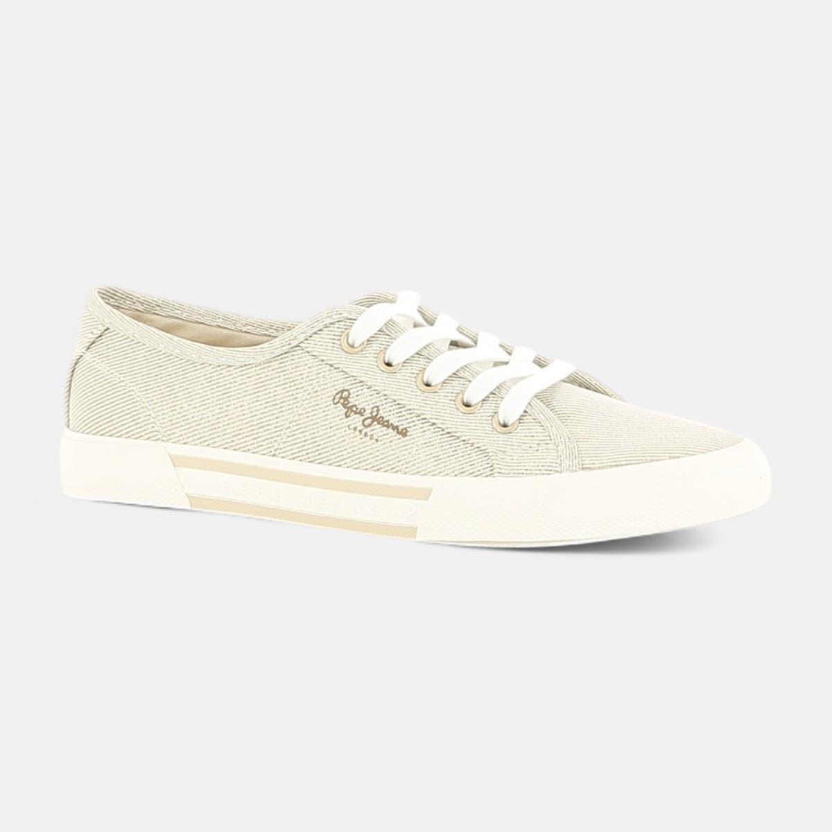 Baskets en toile Femme or