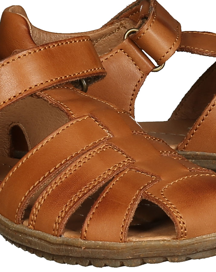 Leder-Sandalen SEE mit Zehenschutz in cognac