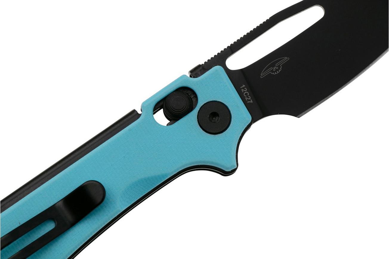 Real Steel Vis 8051BB PVD 12C27, Blue G10, zakmes, Jakub Wieczorkiewicz design