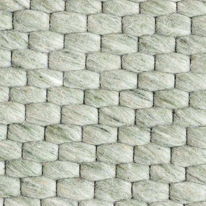 Wollen vloerkleed - Melange Mint | Lekker warm