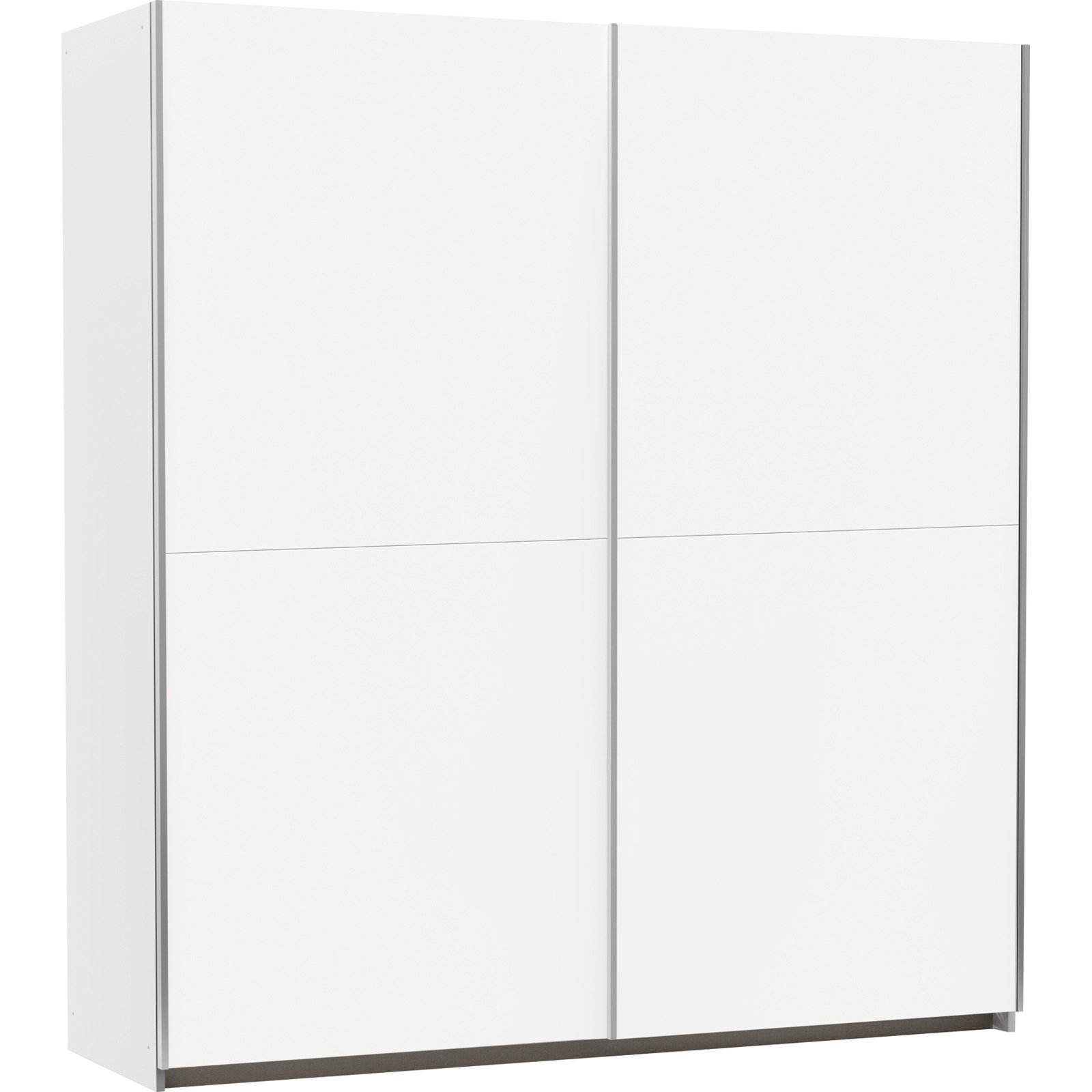 Schwebetürenschrank Schweizer 101 weiss 153 x 215 x 65 cm, 153 cm