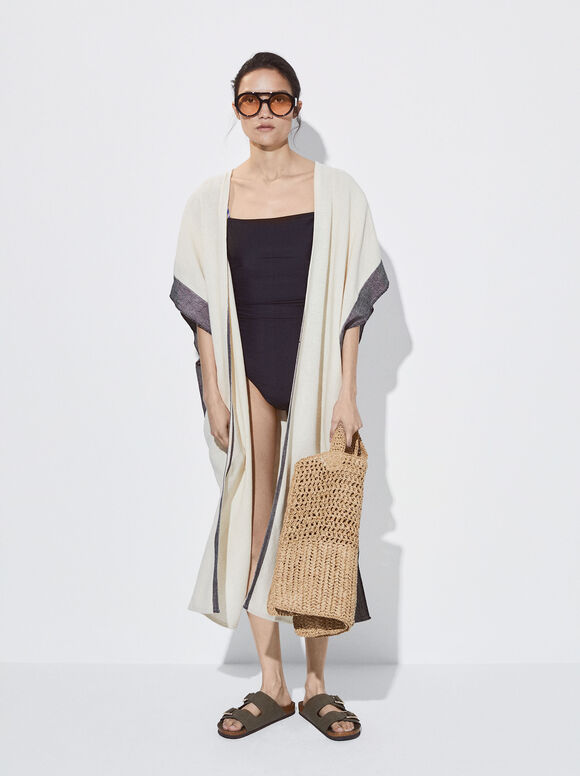 Caftan de estrutura aberta - Cru