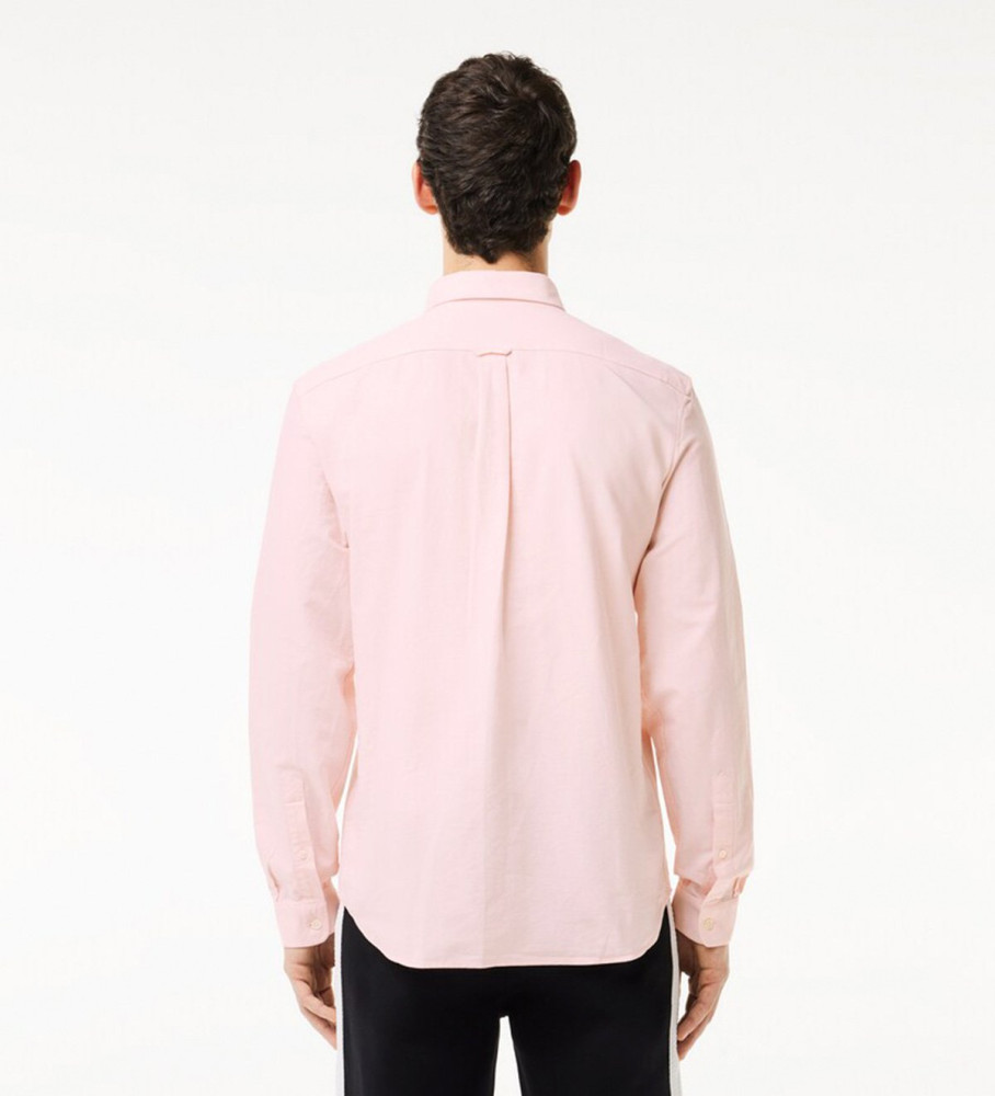Camisa Lacoste Oxford de corte regular rosa