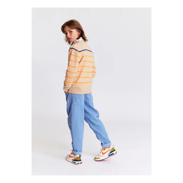AO76 Pull Caled Rayé | Jaune