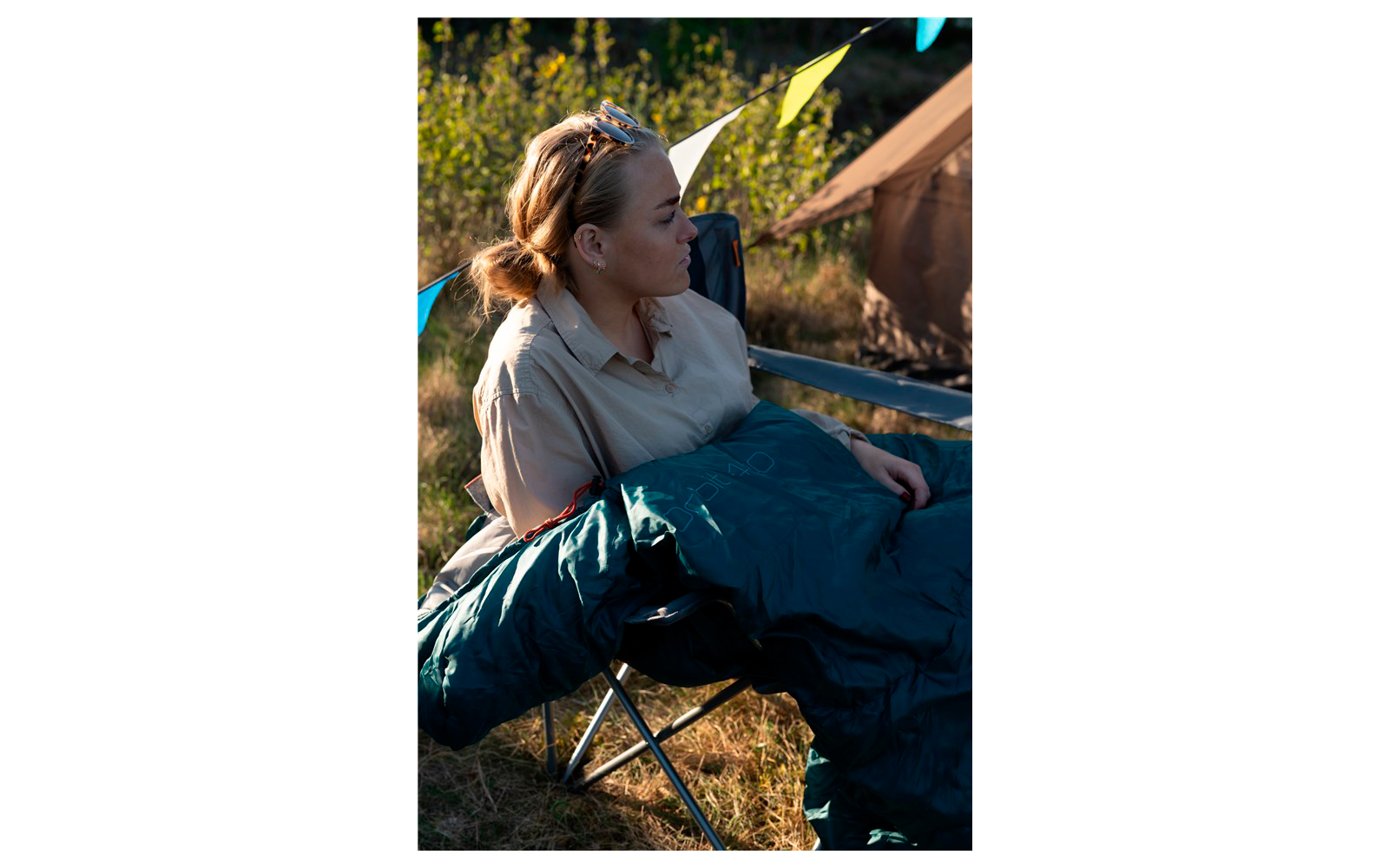 Easy Camp Orbit 400 Schlafsack 225 x 80 cm petrolblau