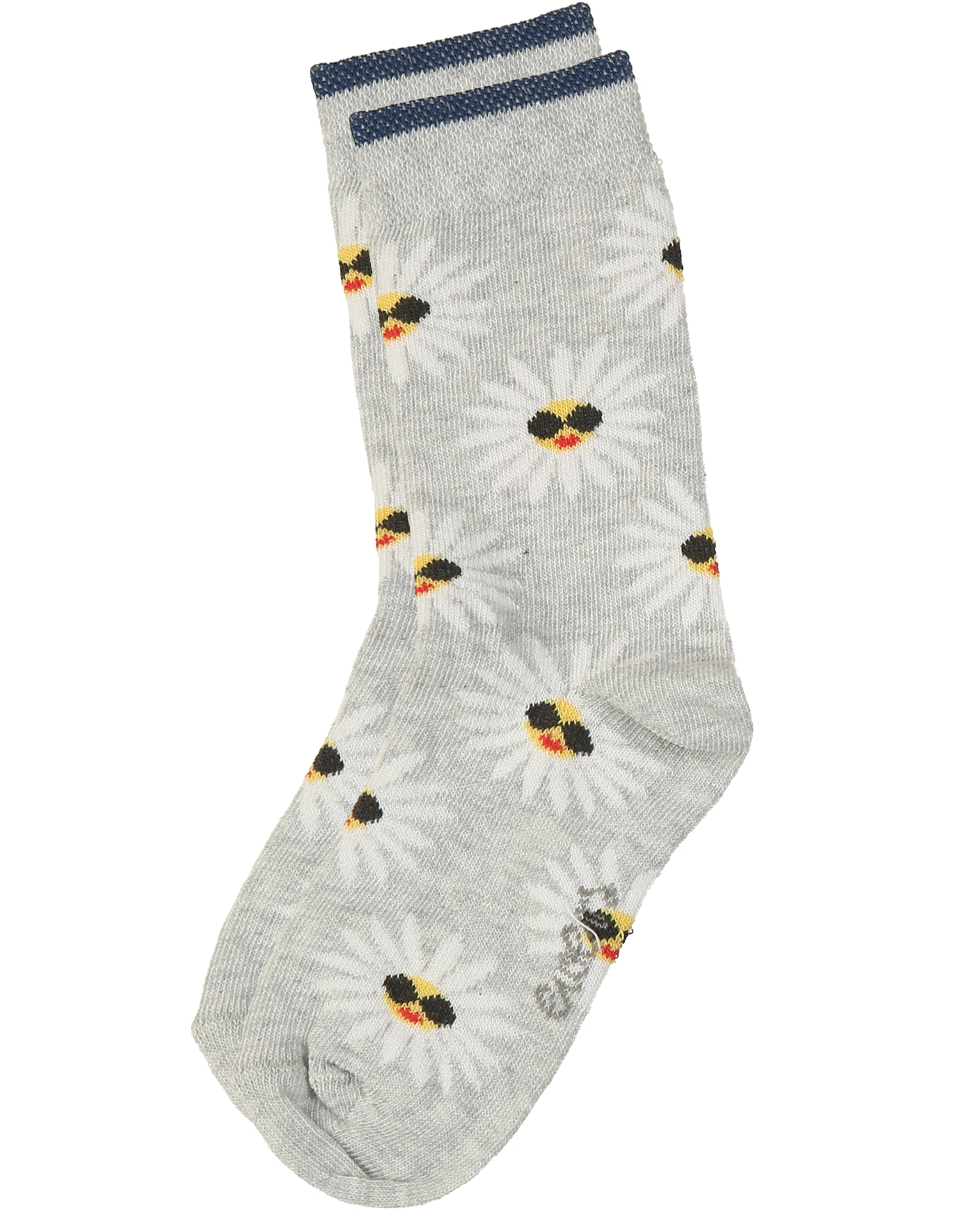 Socken BLUMEN 3er-Pack in grau/lila