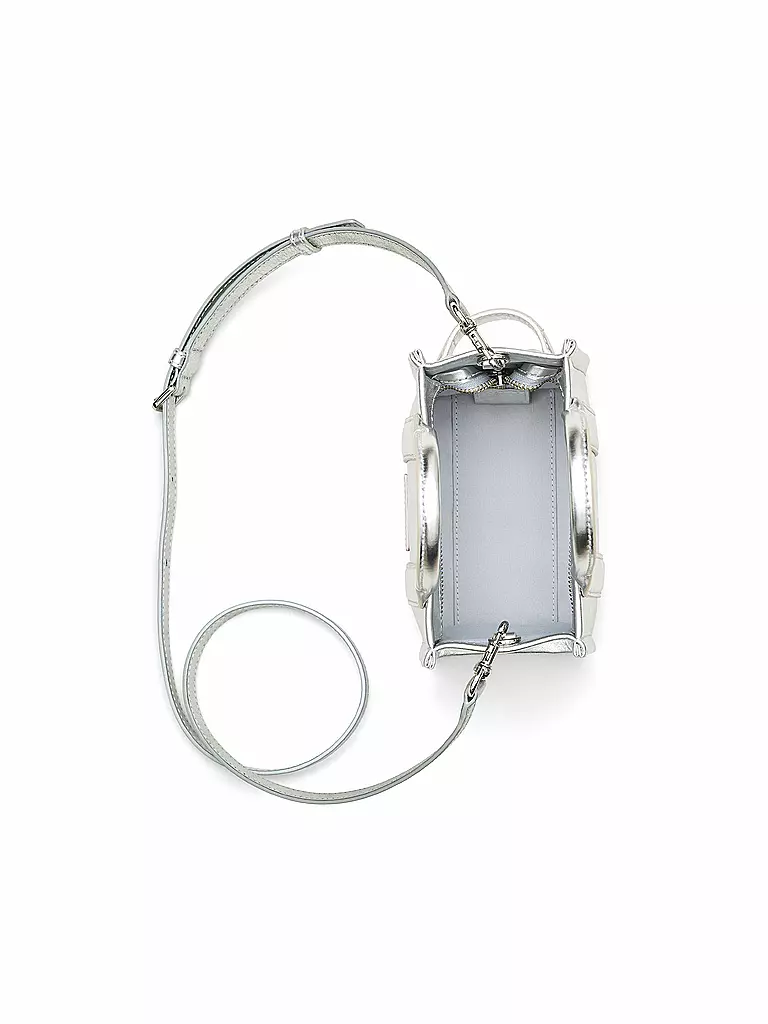 MARC JACOBS Ledertasche - Tote Bag THE MINI TOTE silber