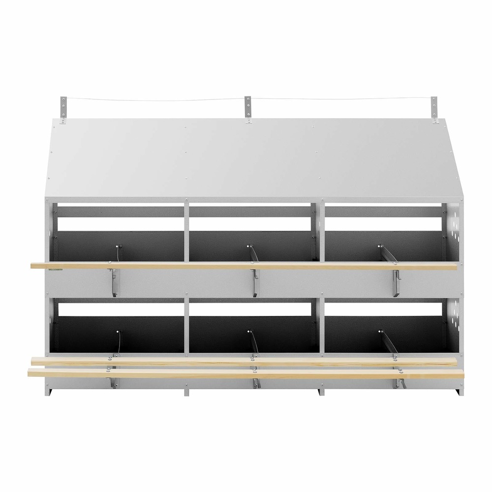 Pondoir à poule nichoir pondeuse professionnel zinc / acier galvanisé 12 tapis de ponte
