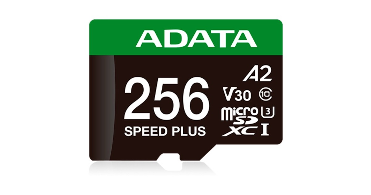 ADATASPEED PLUS microSDXC 256 GB geheugenkaart  (UHS-I U3, Class 10, V30, A2)