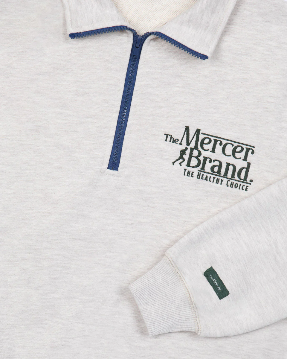 Mercer Amsterdam The Mercer Brand Quarter Zip Beige Sweater