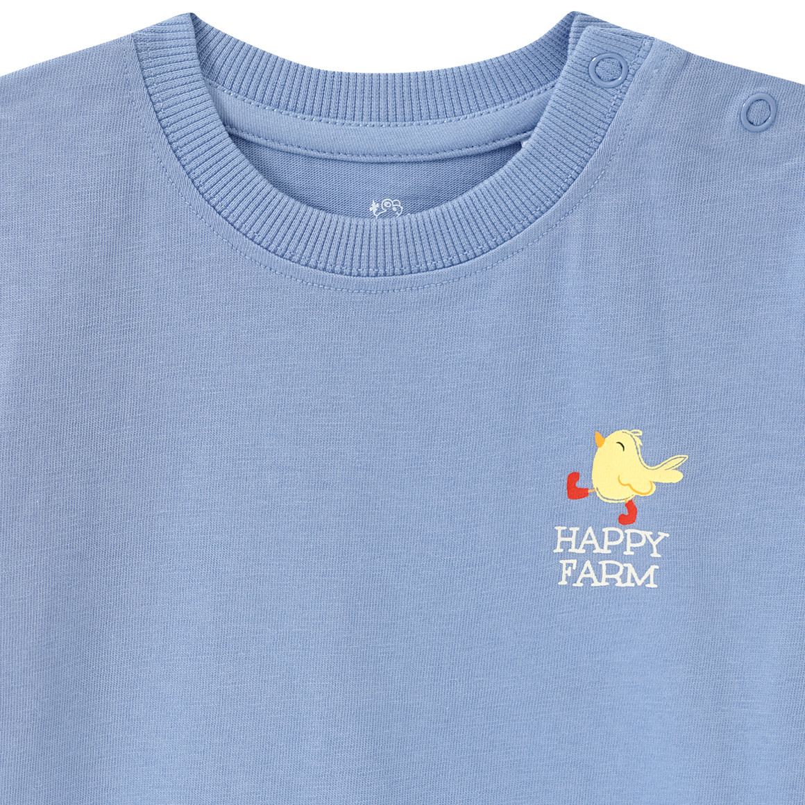 Topomini Baby T-Shirt mit kleinem Print hellblau