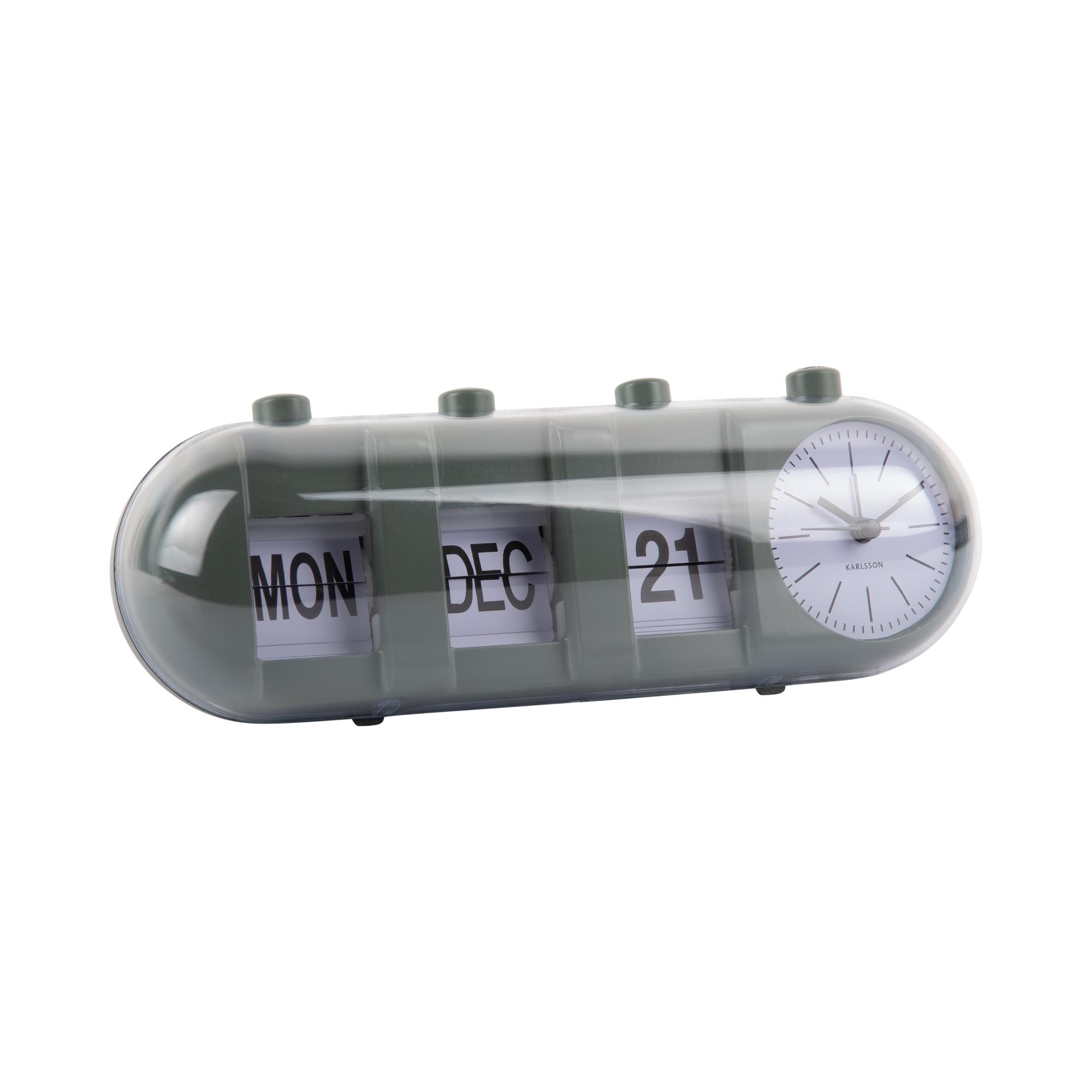 Karlsson - Alarm Clock Retro Tube Calendar Flip