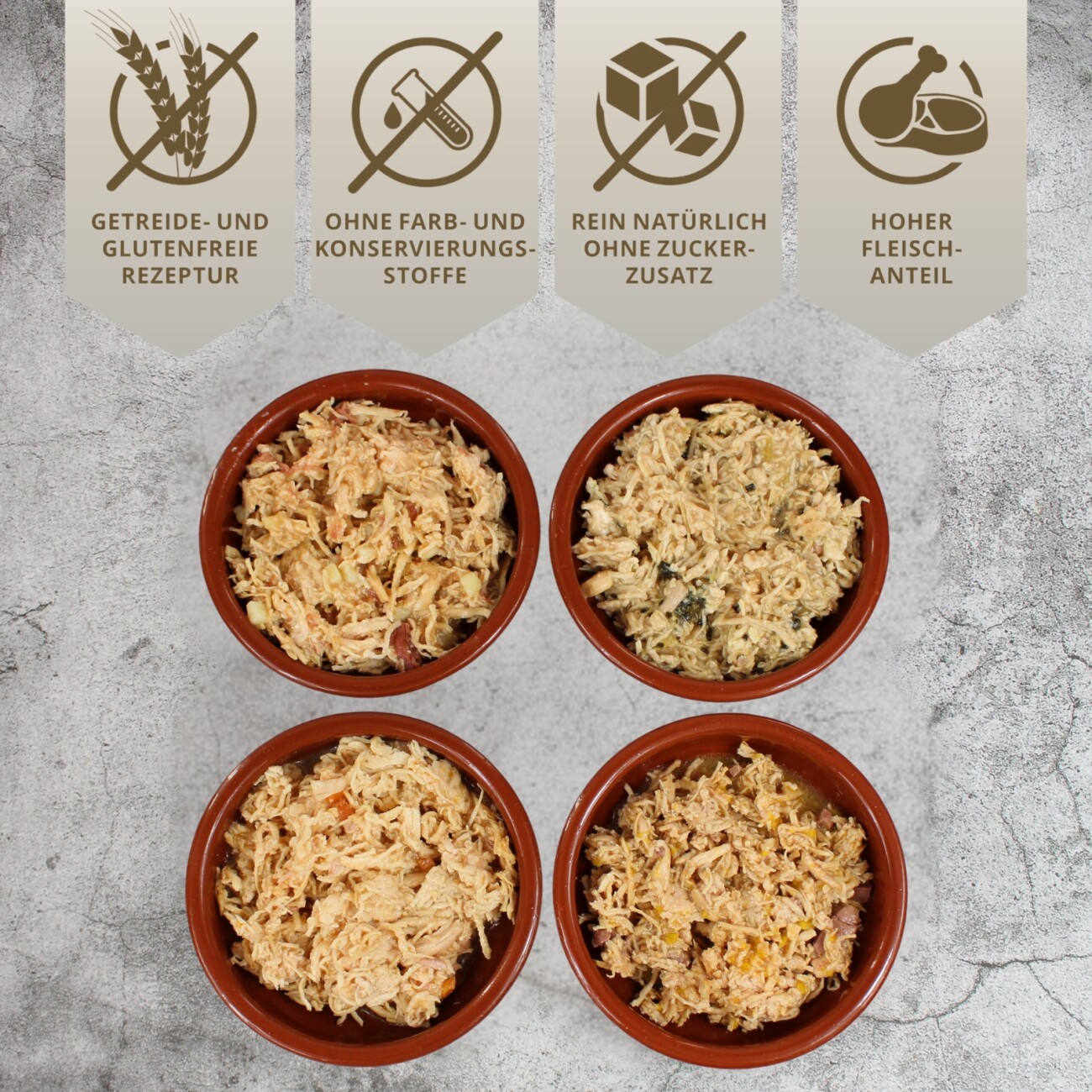 Lyra Pet Lecker.Pet Surf'n'Turf Pouches Hundefutter Nassfutter 4er Mix Multipack