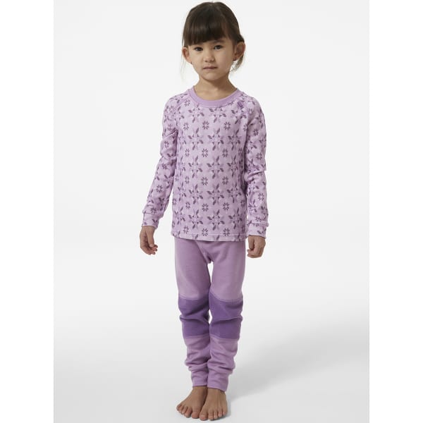 Ensemble thermique HELLY HANSEN K HH GRAPHIC LIFA MERINO SET WISTERIA PURPLE