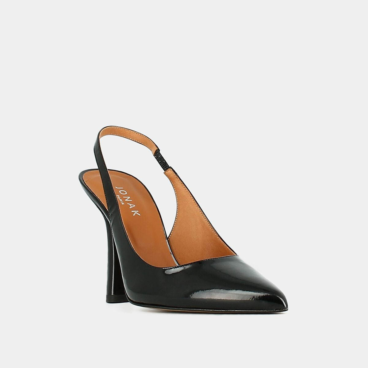 JONAK<br>Sapatos de salto slingback em verniz elegantes