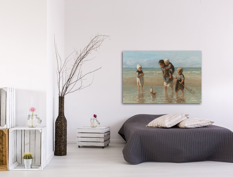 Canvas schilderij Kinderen der Zee 120 x 80 cm