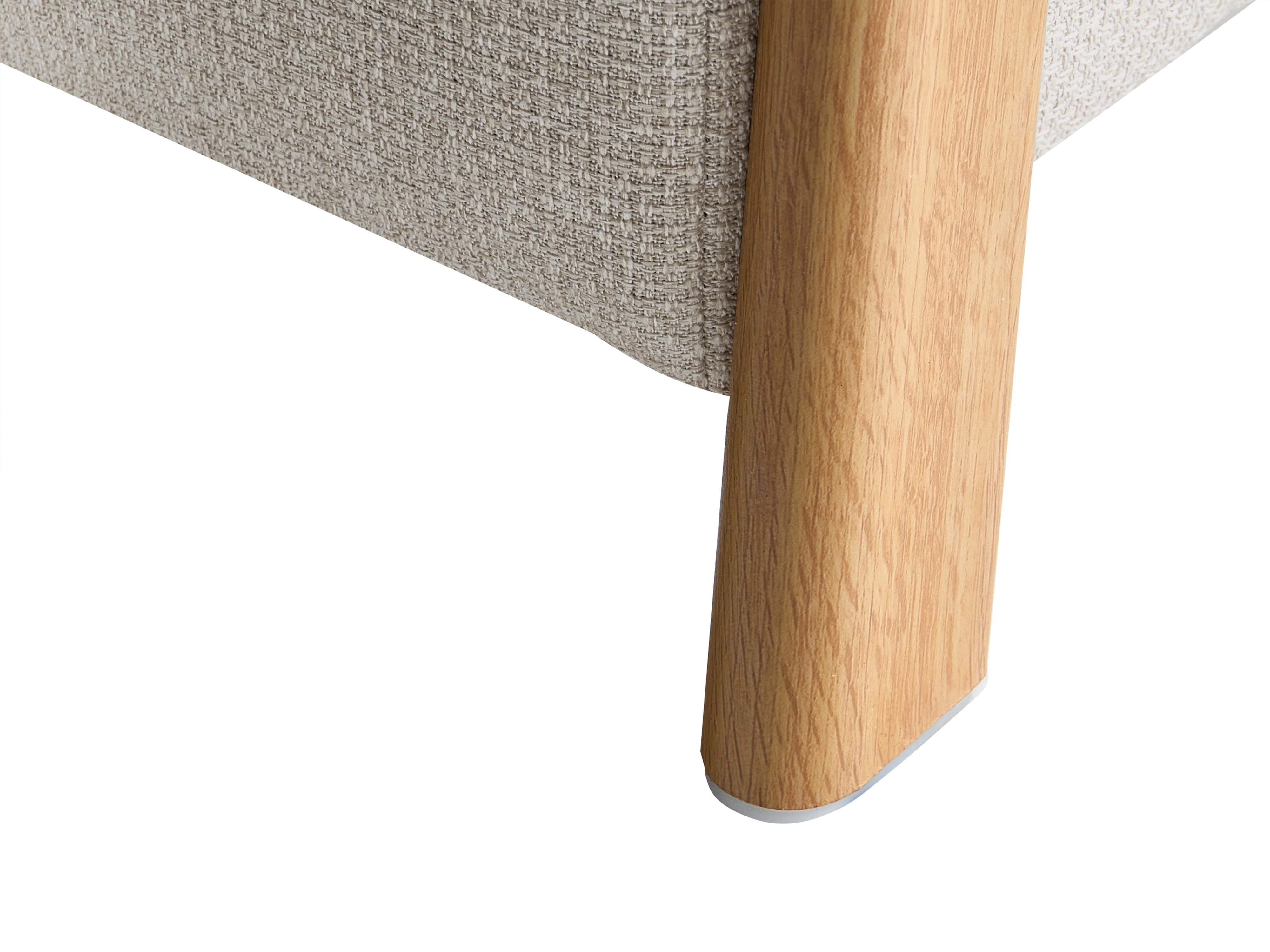 Poef met opbergruimte EDLAND Stof 45 cm 43 cm Lichtbeige
