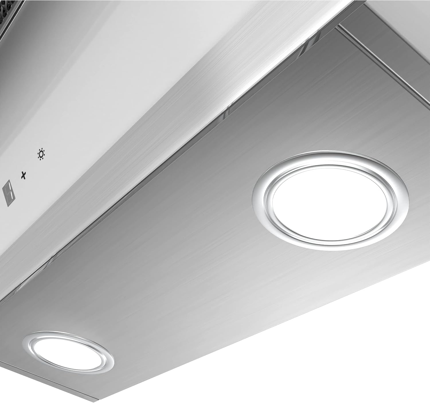 CIARRA A+++ ASW6736N Dunstabzugshaube 60 cm Umluft Abluft 650 m³/h App Gesteuert Touch-Bedienung Kopffreie Schräghaube 3 Stufen Booster CBCF003 Aktivkohlefilter Edelstahl Glas Weiß