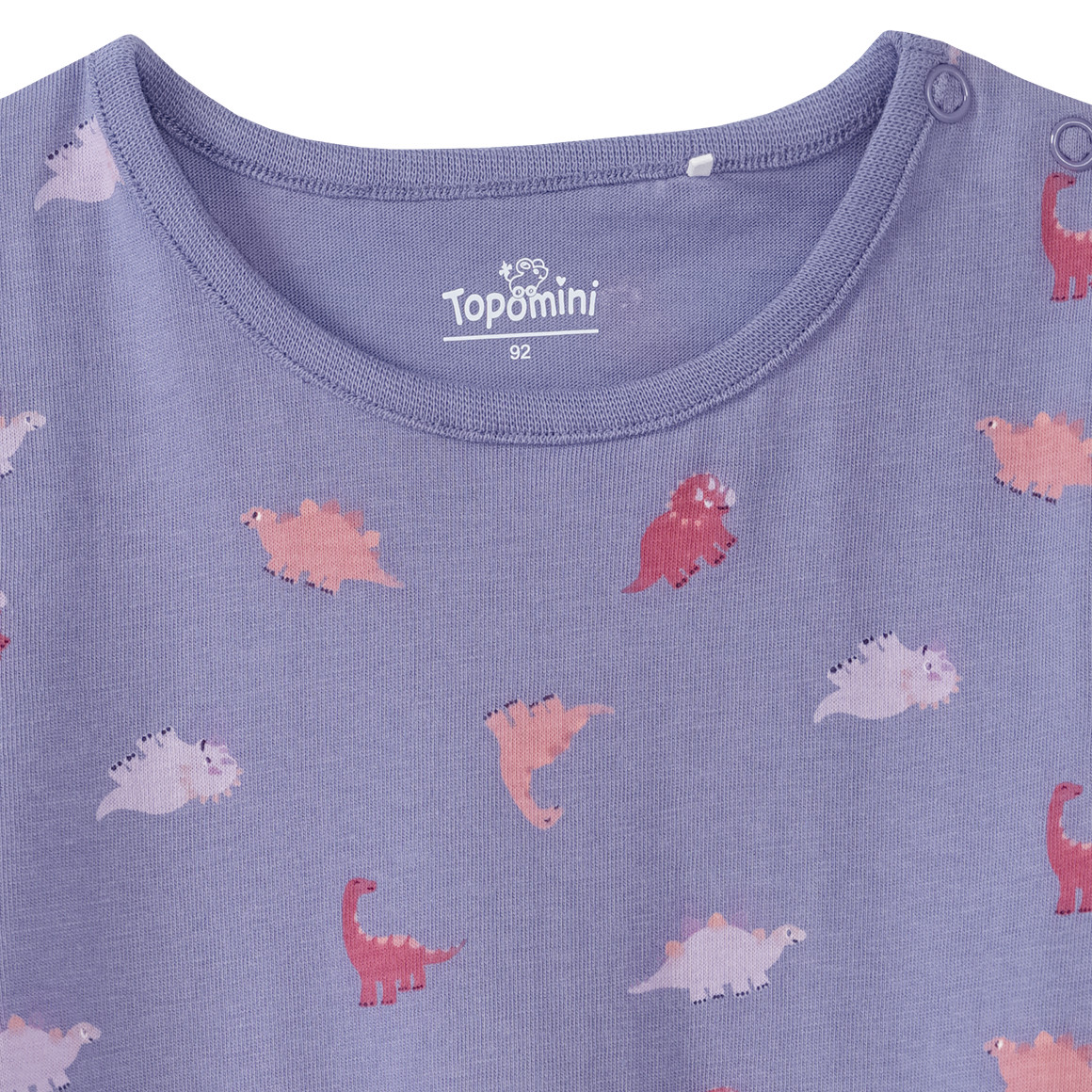 Topomini Baby T-Shirt mit Dino allover lila