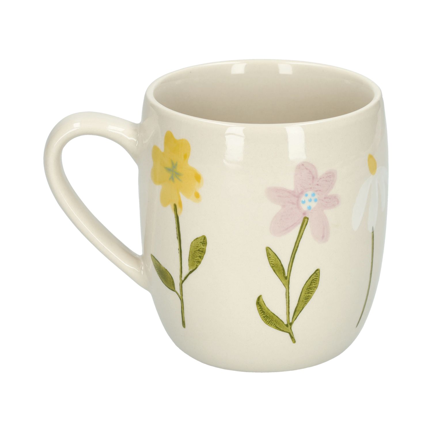 Theemok, steengoed, wilde bloemen, Ø 9,5 cm
