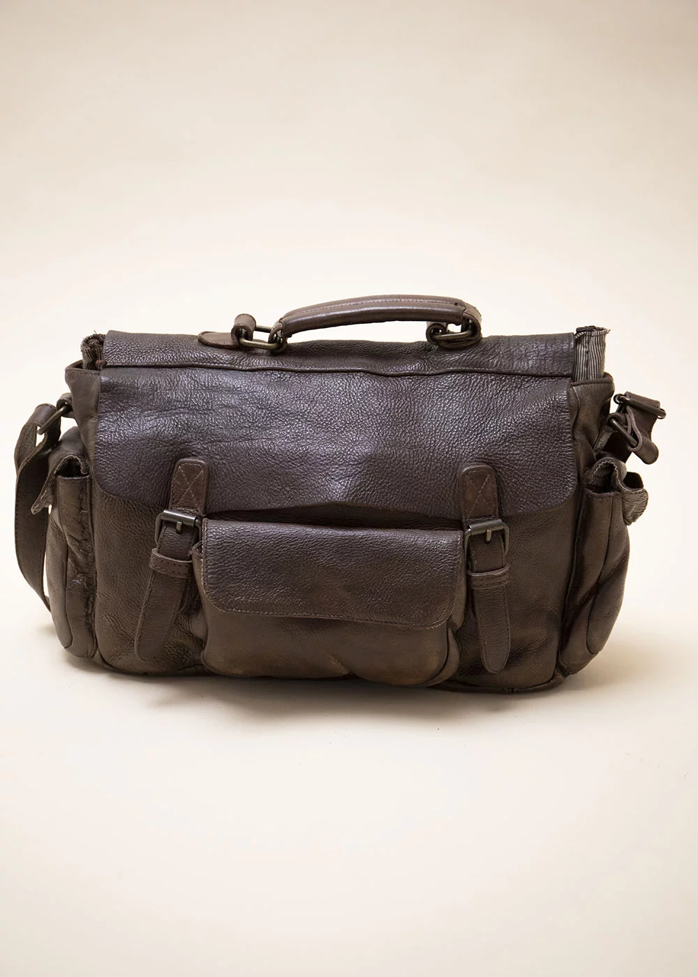 CARTABLE WLADIMIR CUIR VINTAGE MARRON