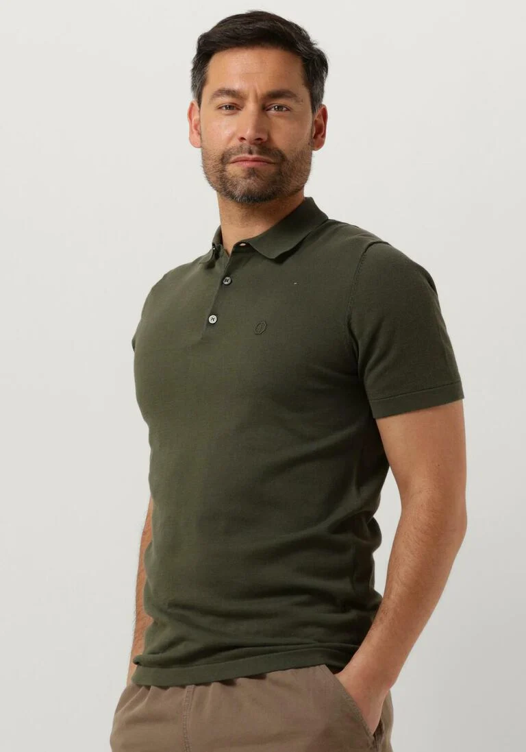 DSTREZZED donkergroene dstrezzed polo polo s/s cotton knit
