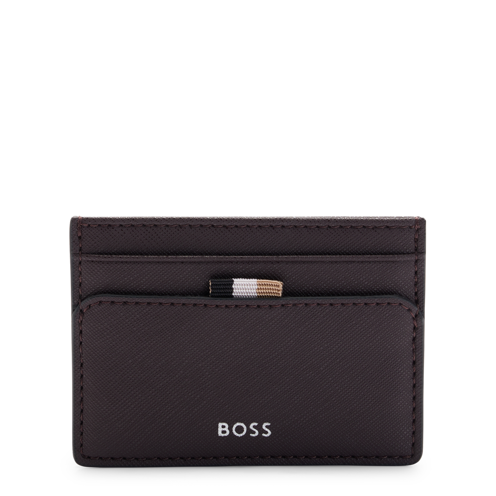 Porte-cartes en cuir grainé | Rouge