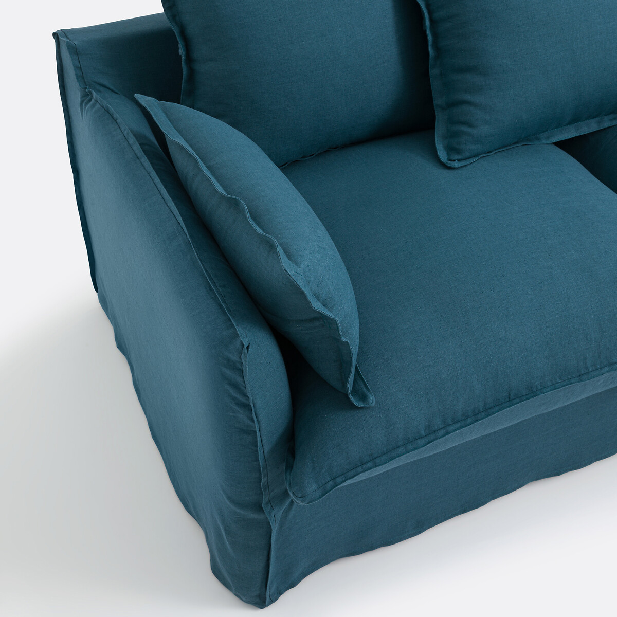LA REDOUTE INTERIEURS<br>Slaapbank H14 cm, gekreukt linnen, Odna