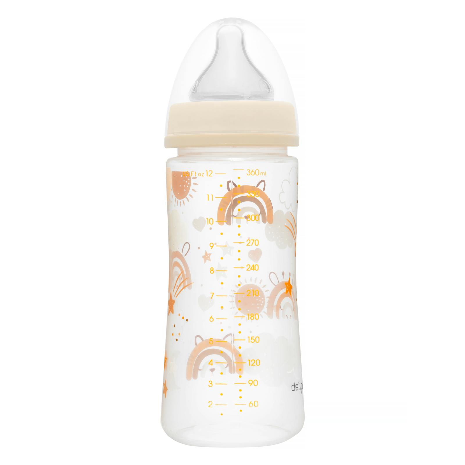 Biberon tétine silicone Deliplus 360 ml avec trois positions +1 mois