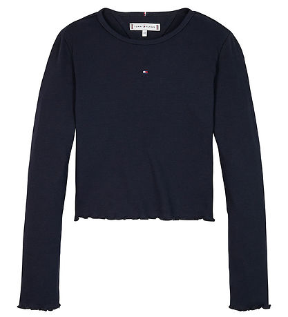 Tommy Hilfiger Bluse - Essential Rib - Desert Himmel