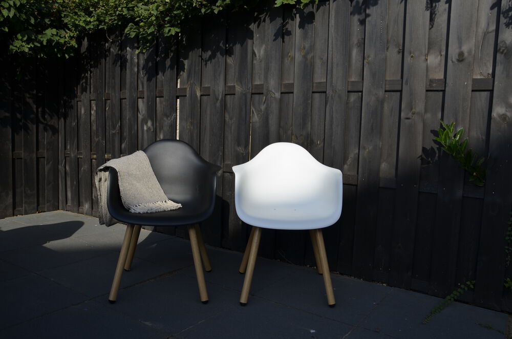 Lesli Living Montreux - Tuinstoel - Wit - 82.5x62.5x44 cm