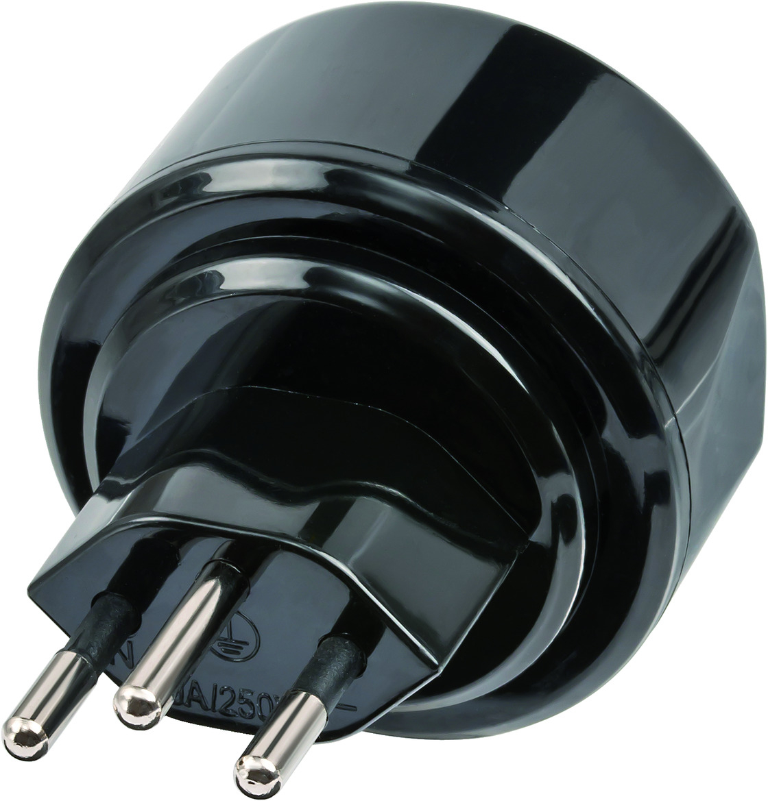 Reiseadapter Schuko Adapter Schweiz 3-polig Steckdose auf Euro Stecker CH - EU (1508642) - Schwarz