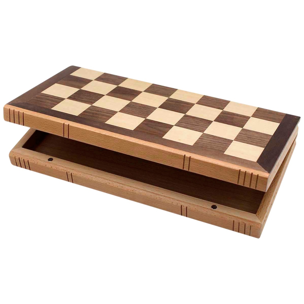 Schach- und Damespielset aus Holz