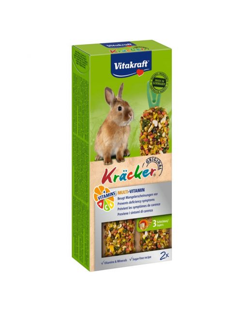 Vitakraft Dwergkonijnkracker Multivitamin - Knaagdiersnack - 2 stuks