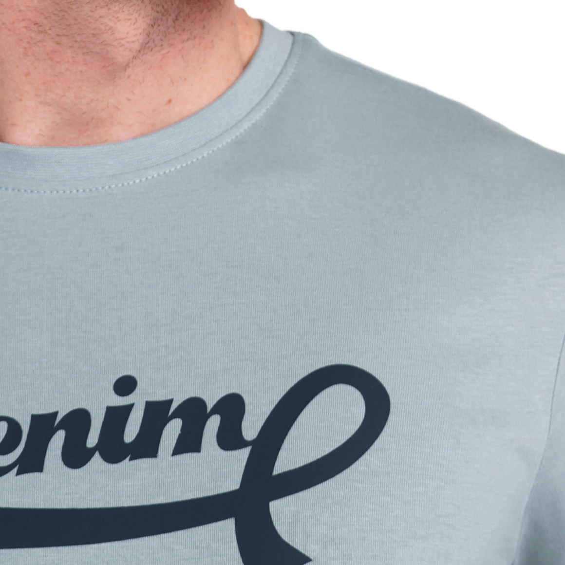 VanVaan Denim Herren T-Shirt mit Print blaugrau