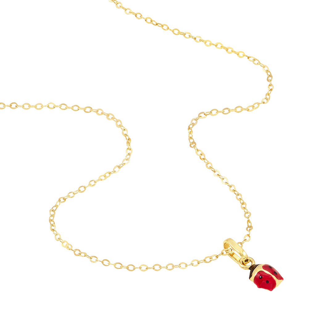 Collier Helidie Coccinelle Or Jaune