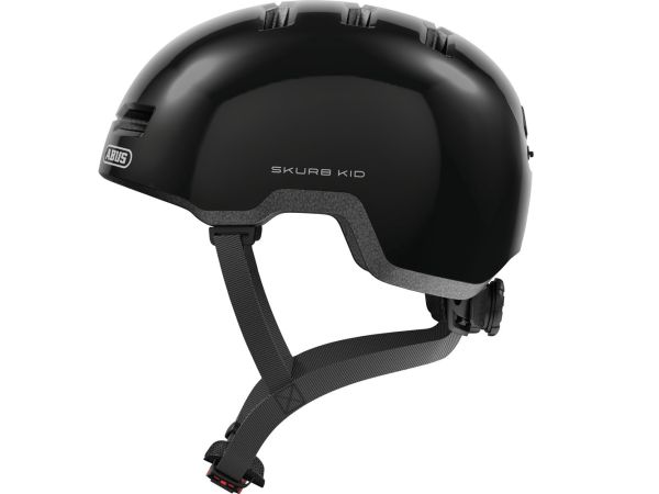 Abus Skurb Kid Cykelhjelm, Shiny Black