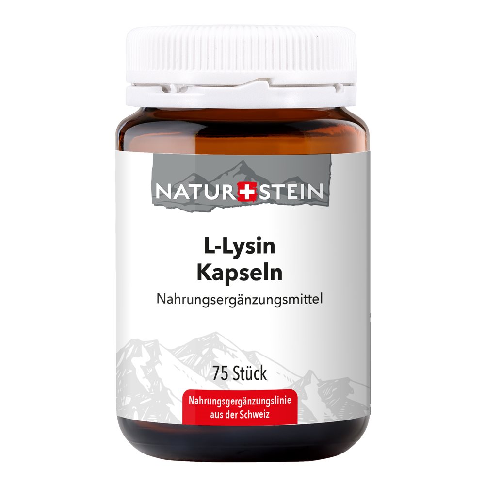 NATURSTEIN L-Lysin<br>75 Stück, Glas, Kapsel