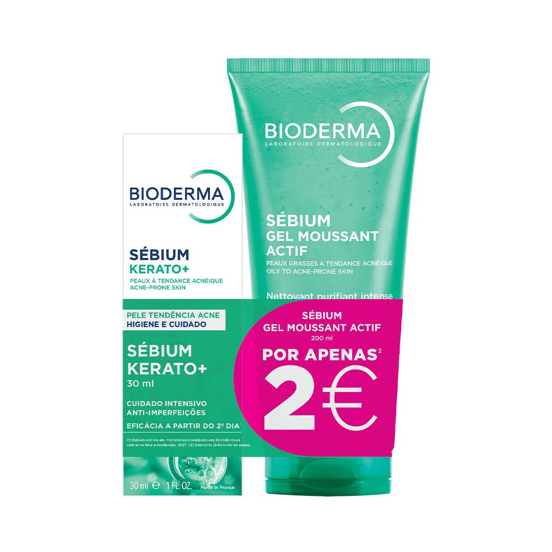BIODERMA  Promo Pack Sébium Kerato+ + Gel Moussant ACTIF - 30ml