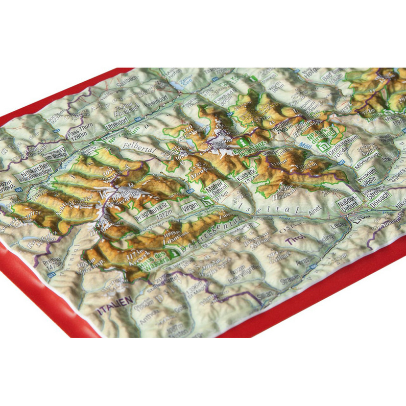 Georelief 3D Reliefpostkarte Hohe Tauern