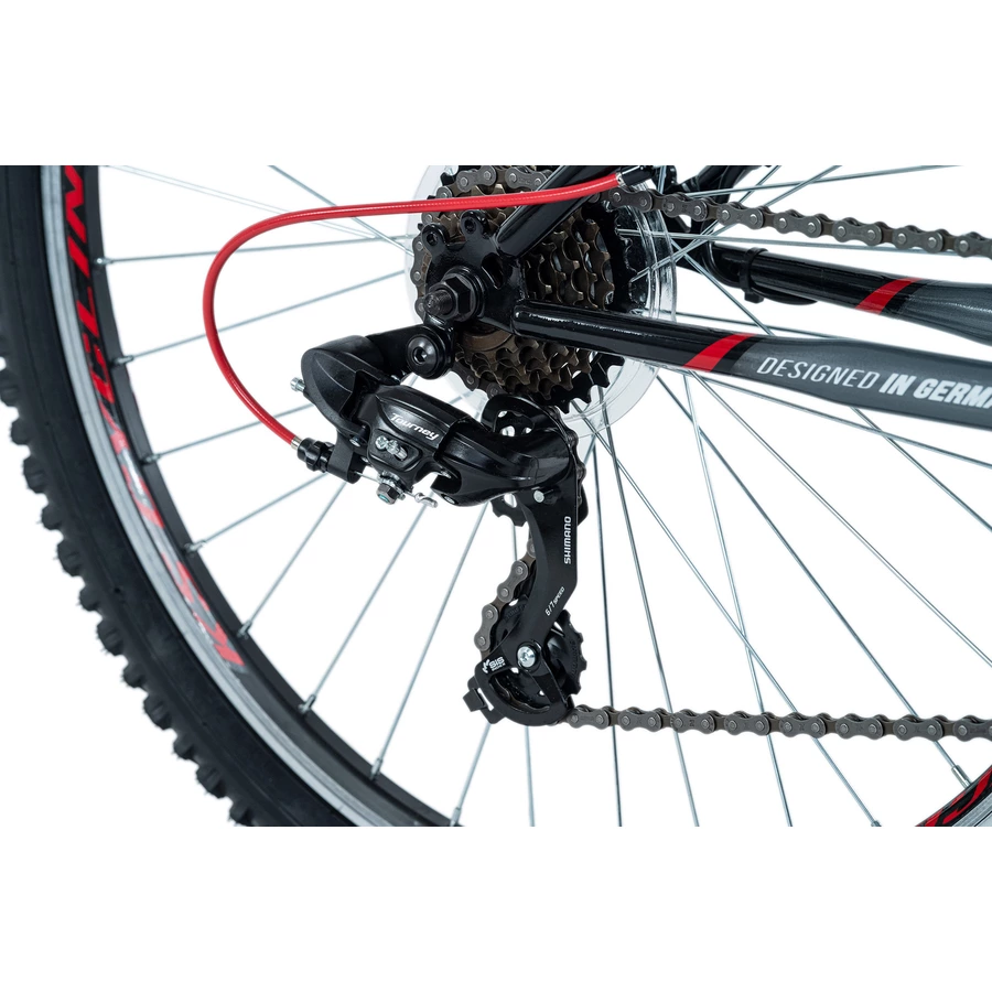 KS Cycling Mountainbike Fully ATB 26 Topeka Grau-Rot