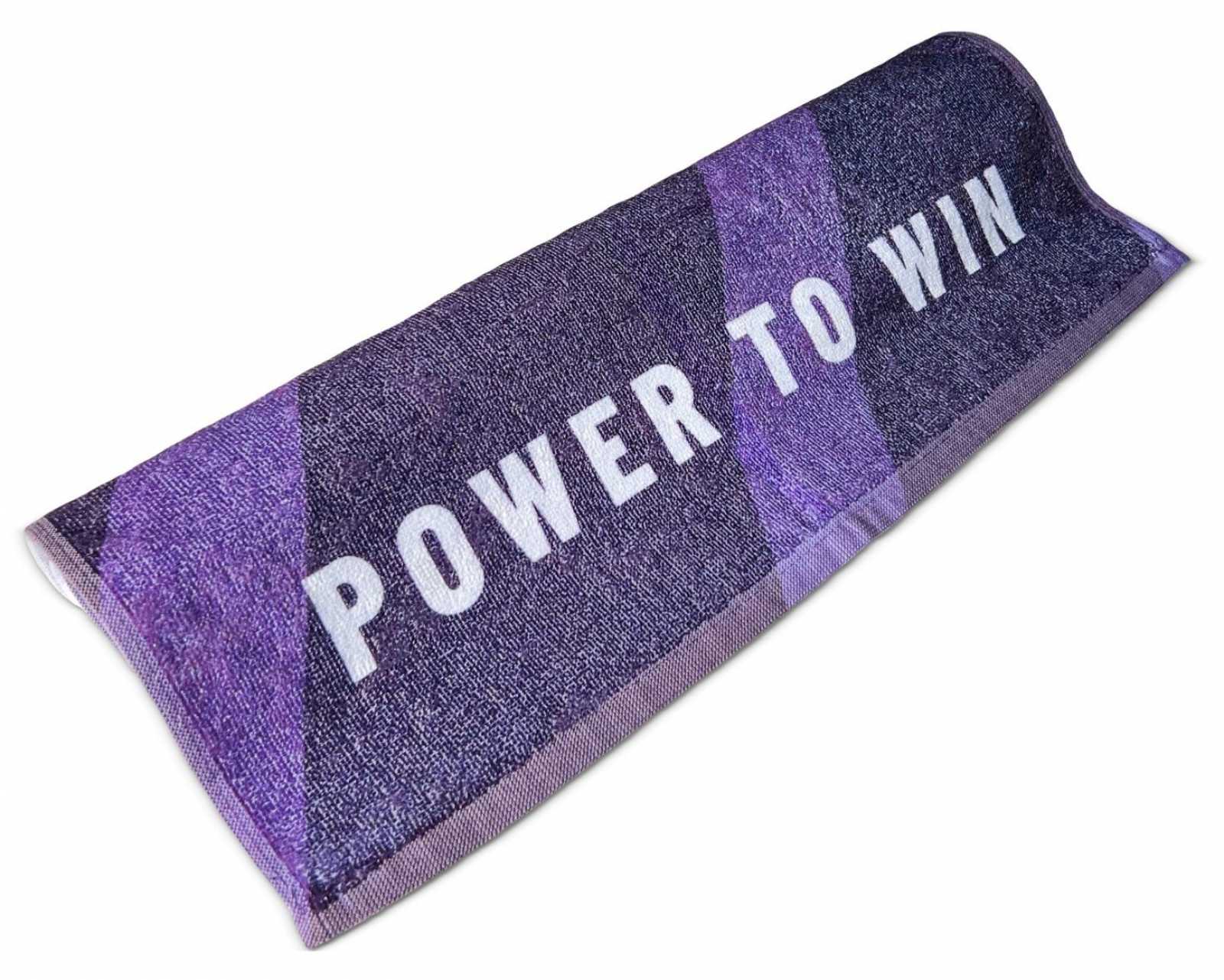 Toalha de ginástica Zumub Power to Win, cor uva.