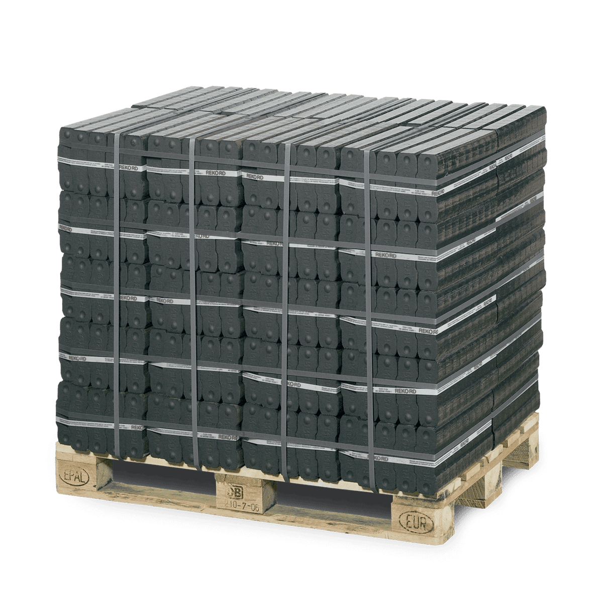 Record bruinkoolbriketten 25kg x 40 pakken 1000kg pallet