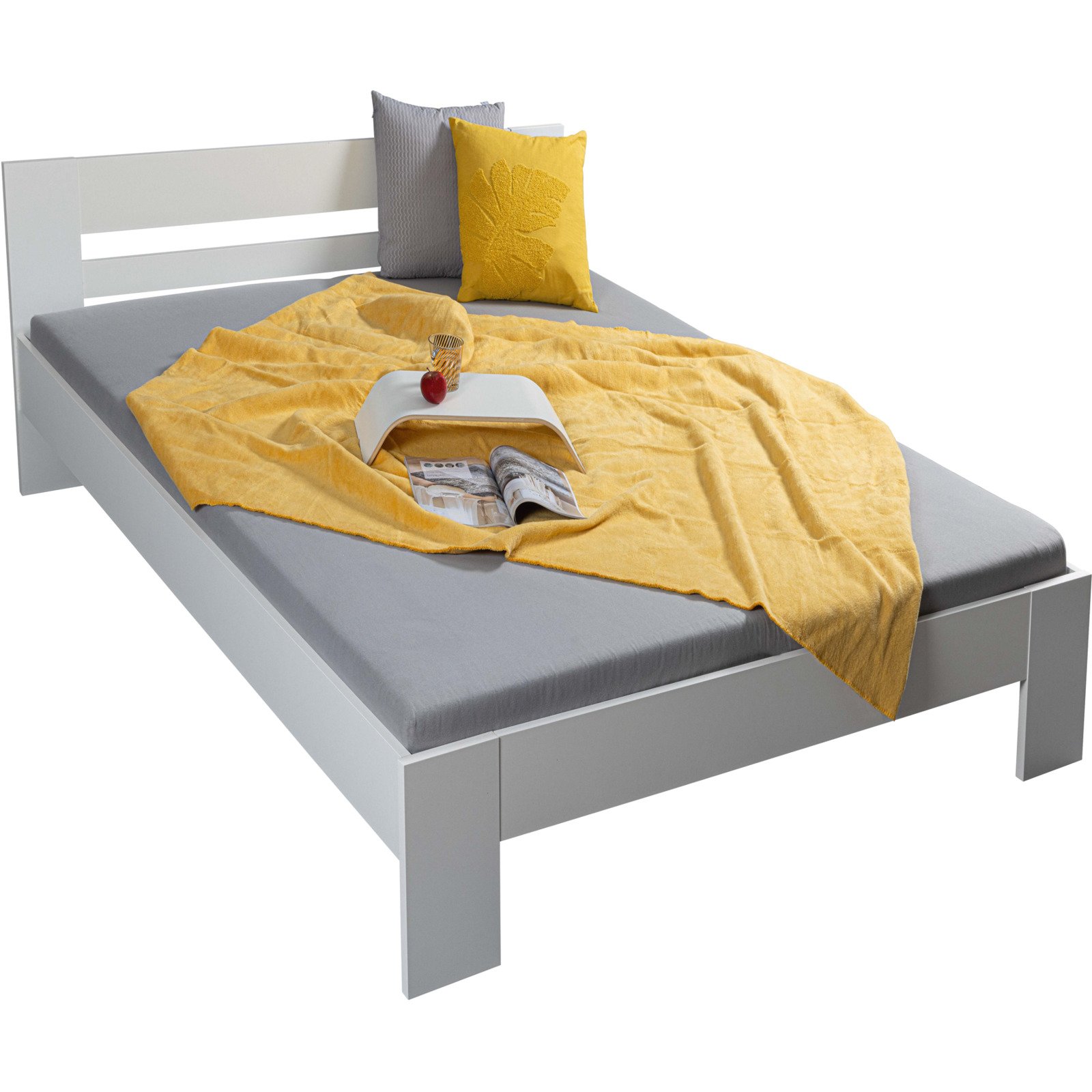 Bett Annik MDF weiss 90 x 200 cm