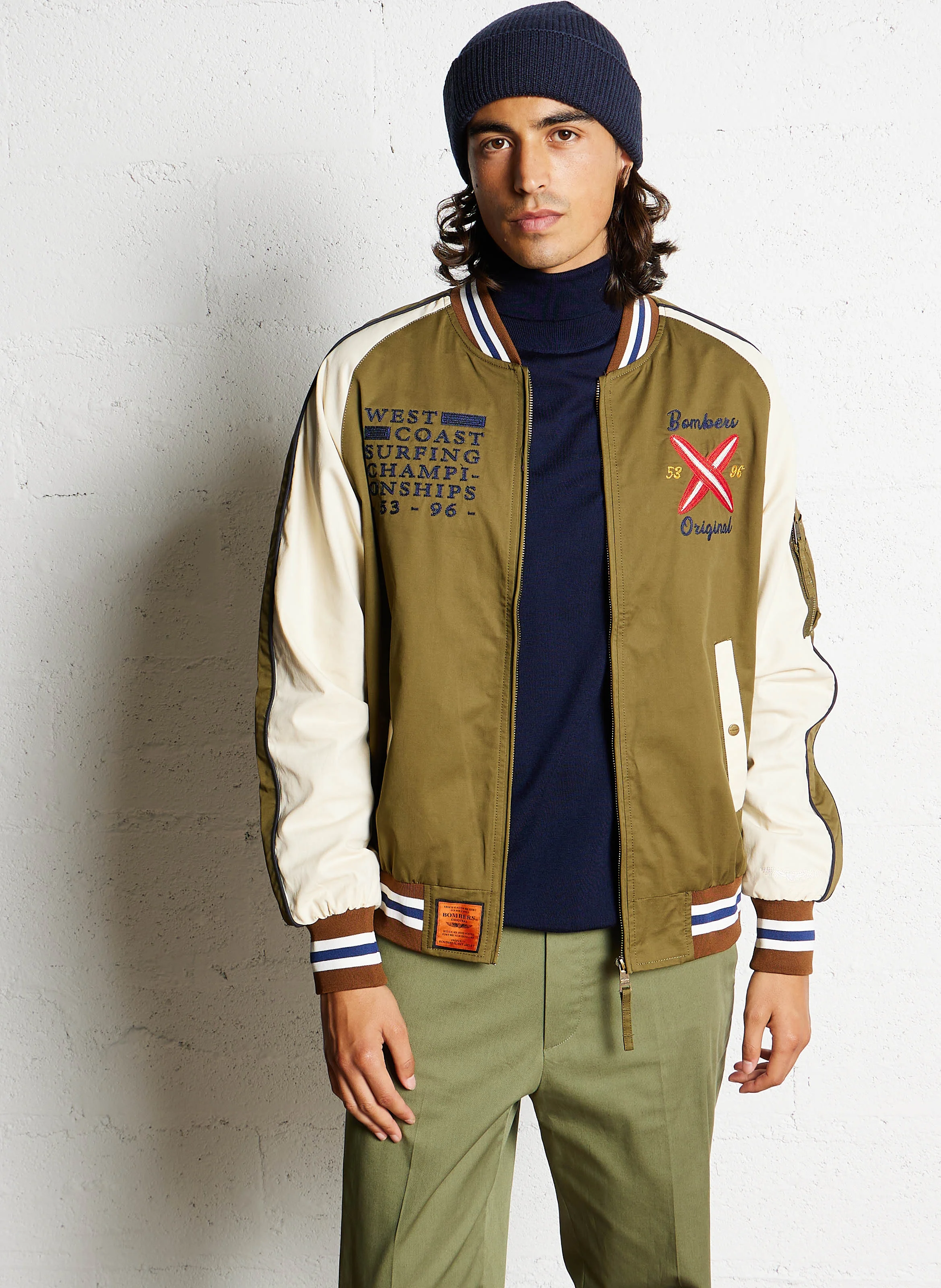 SOUTHBAY - Blouson ample col teddy en coton | Kaki