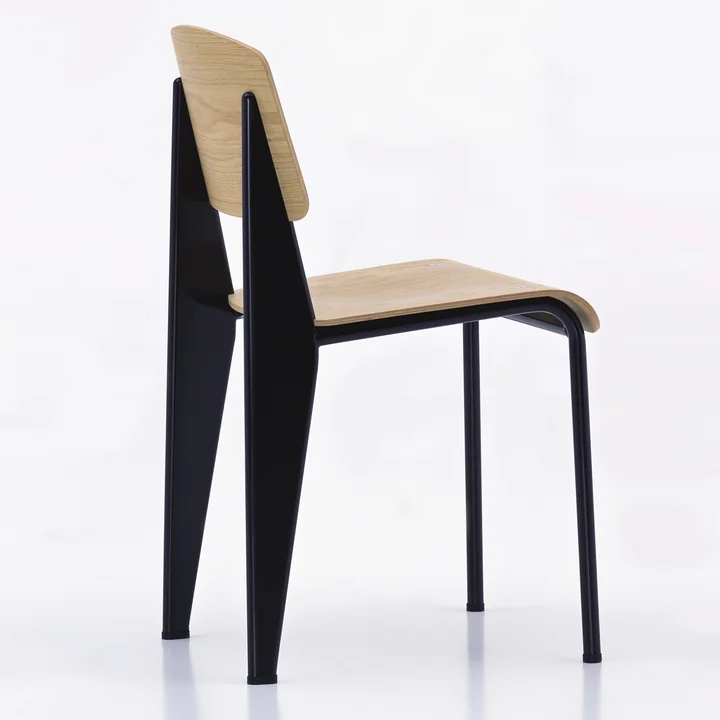 Vitra - Prouvé Standard Stuhl, Eiche natur / Blé Vert (Filzgleiter)