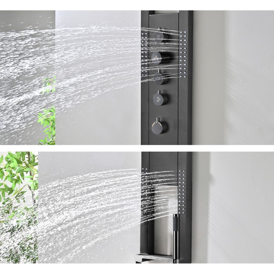 Best Design Moya Future thermostatisch douchepaneel gunmetal